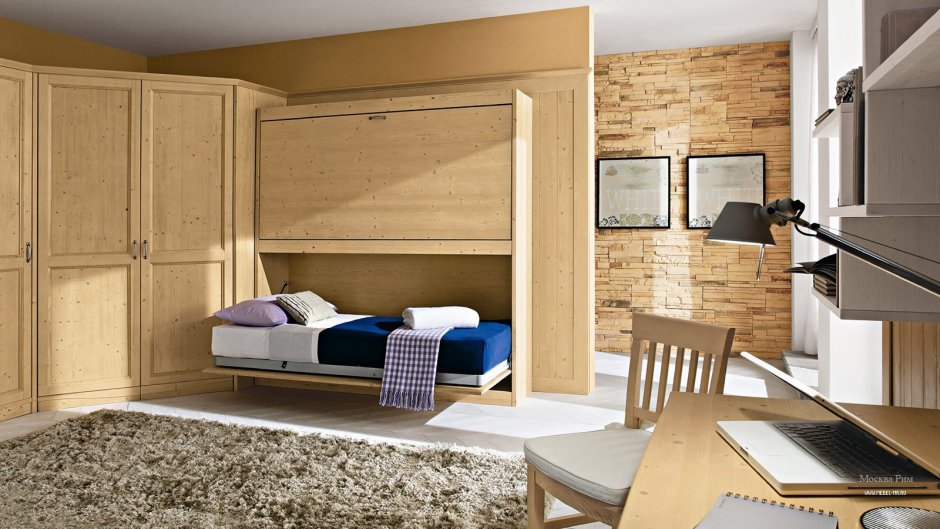 Детская кровать встроенная в шкаф