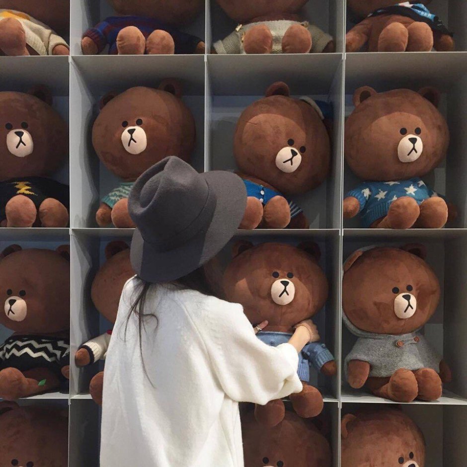 Коричневая Эстетика мишка