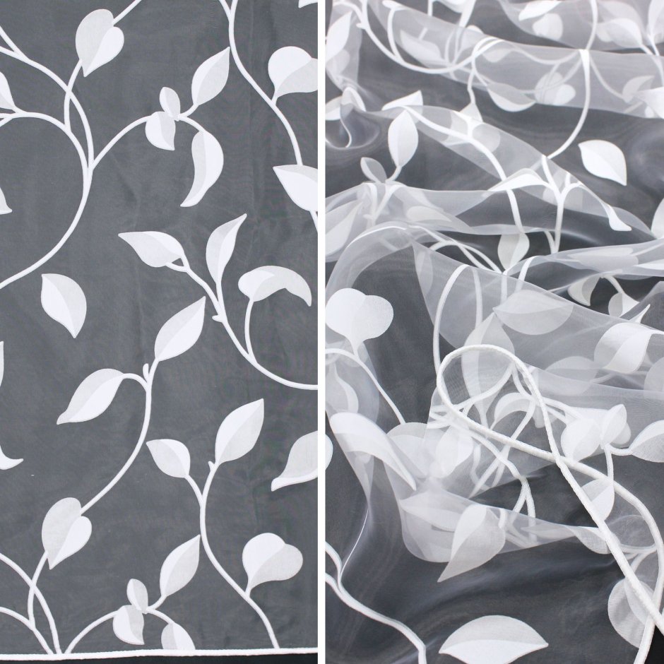 Тюль органза Деворе Сакура