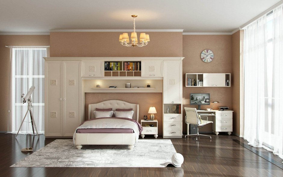 Бежевая мягкая мебель в интерьере