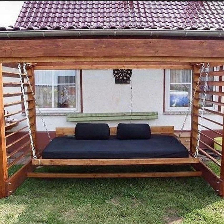 Подвесная кровать для дачи