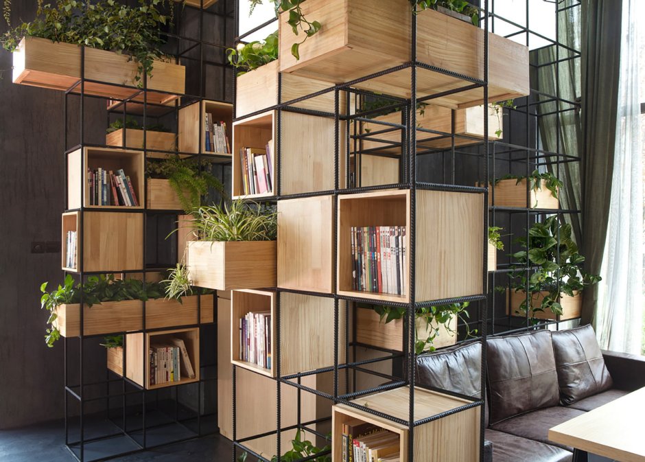 Стеллаж в эко стиле