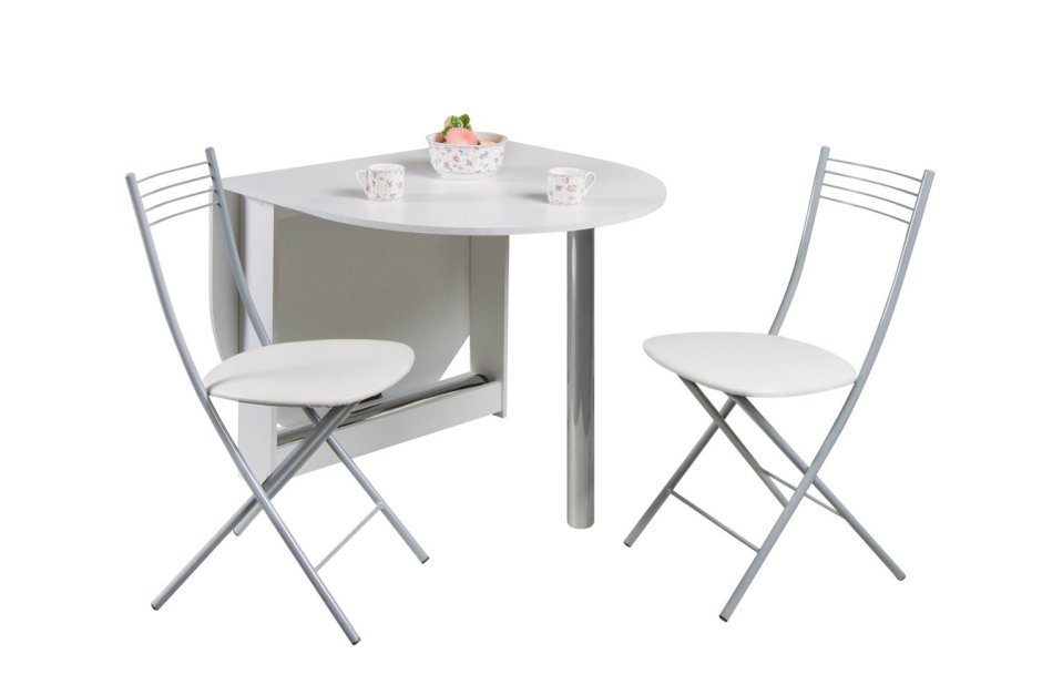 Стол со стульями на кухню компактный