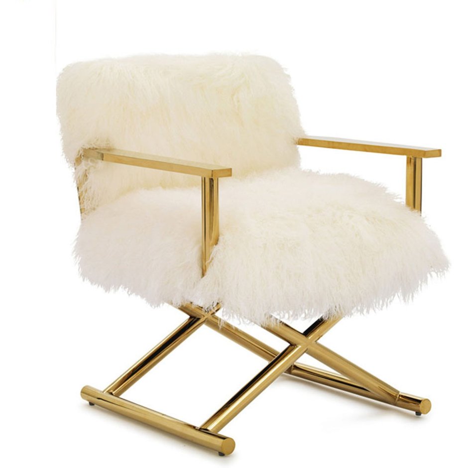 Меховой чехол на табурет