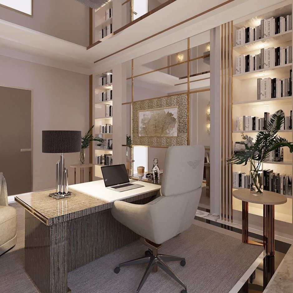 Интерьер кабинета в доме