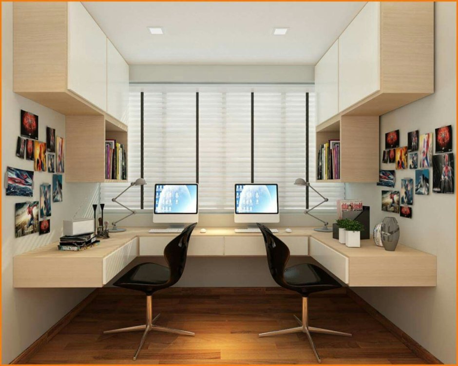 Мини офис в комнате