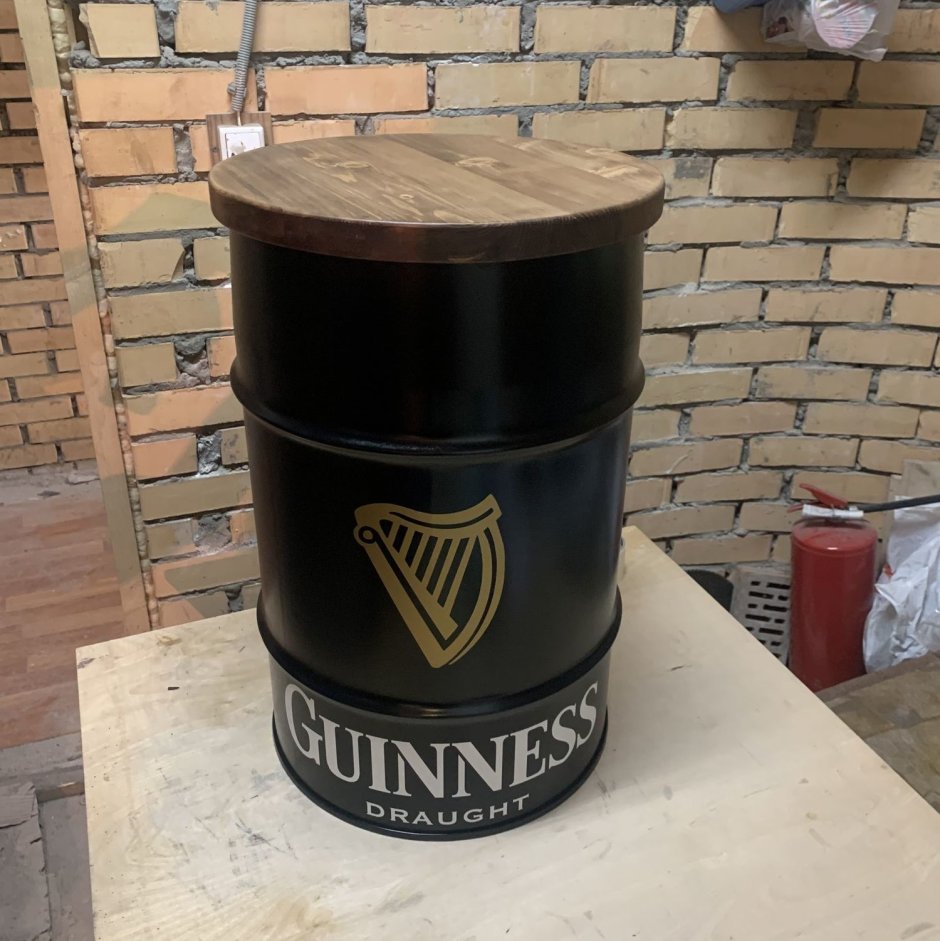 Бочка декоративная металлическая