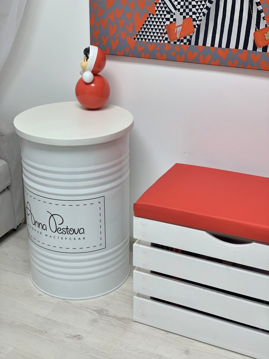 Бочка декоративная металлическая