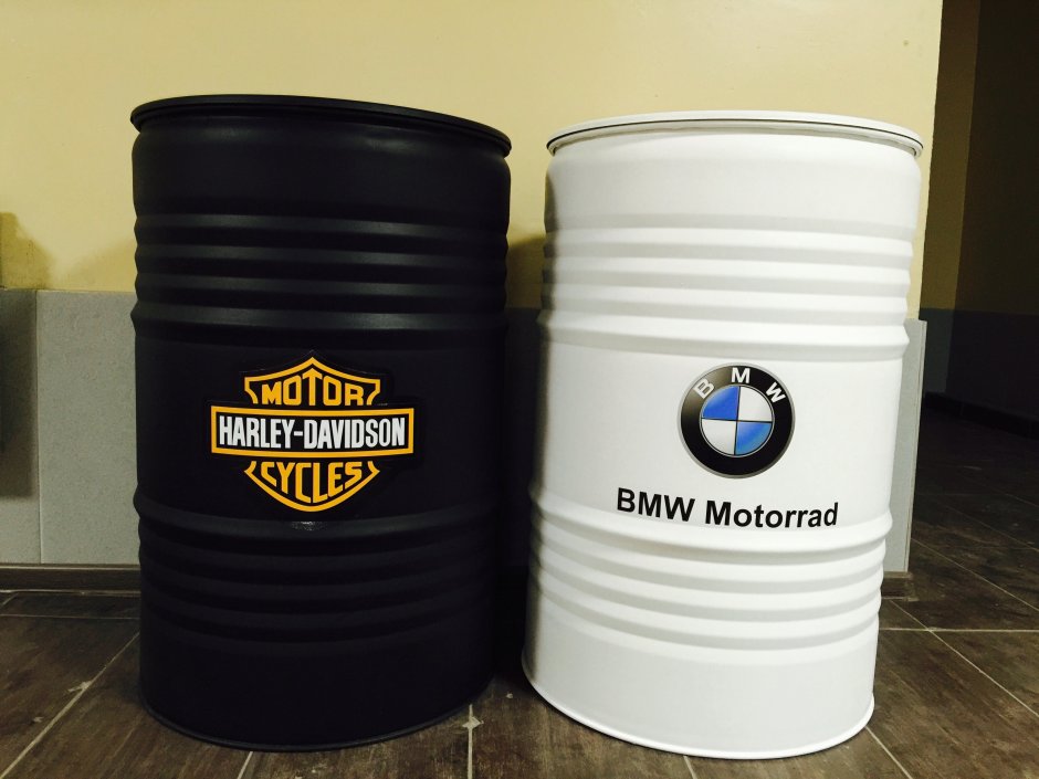 Бочка декоративная металлическая