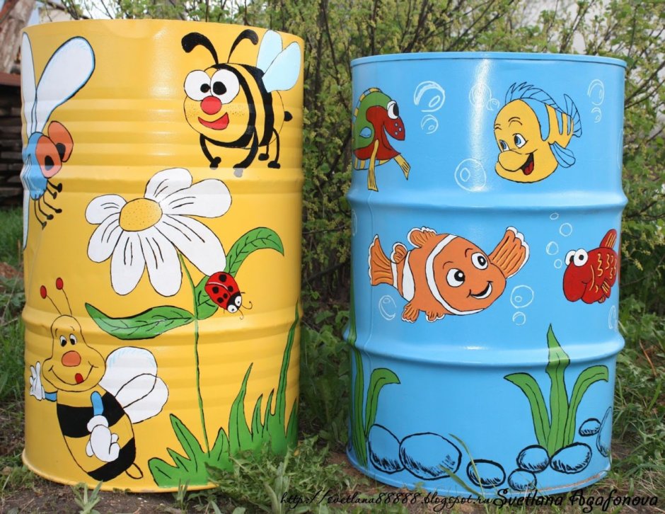 Железная бочка на даче