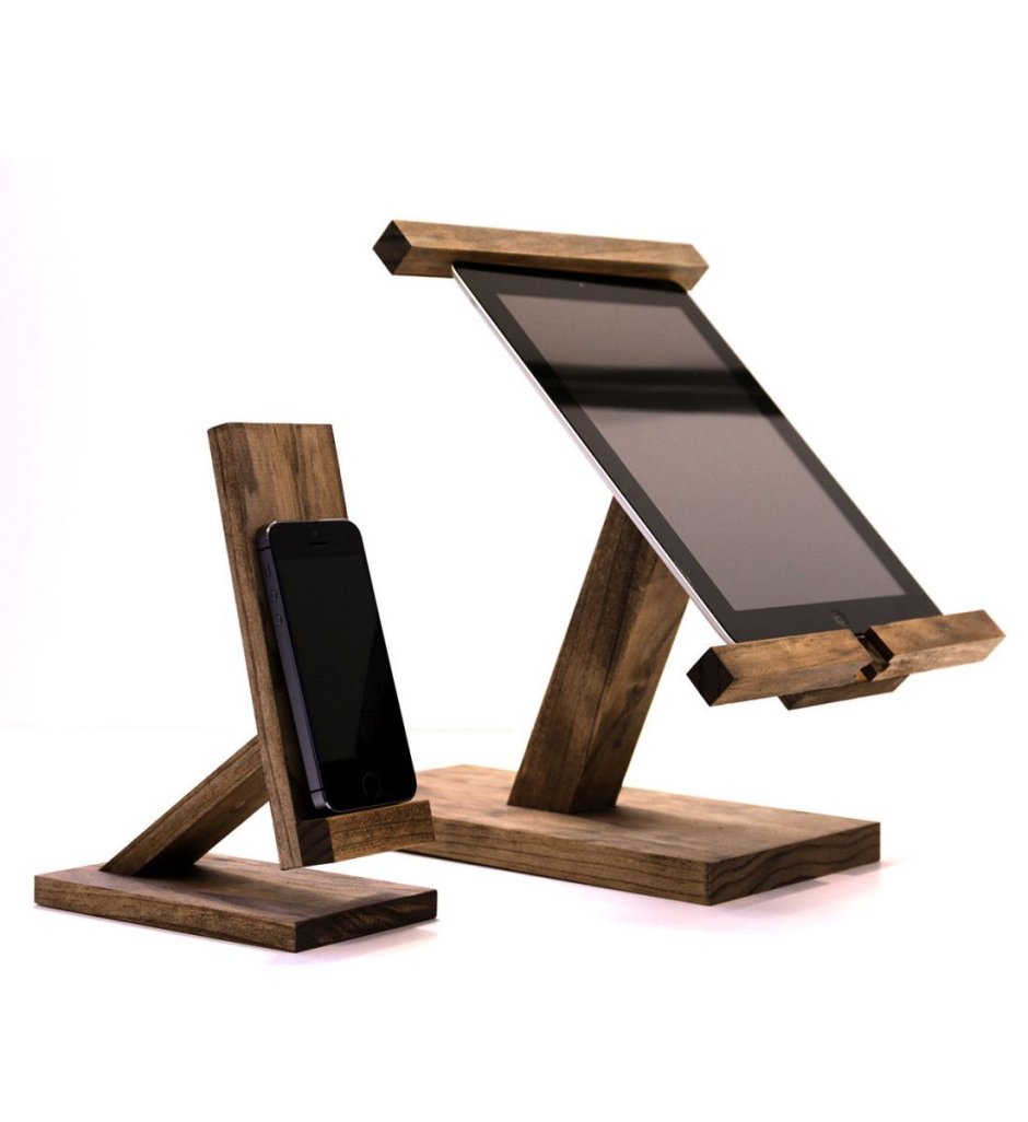 Деревянная подставка для планшета