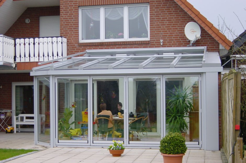 Терраса из стеклопакетов