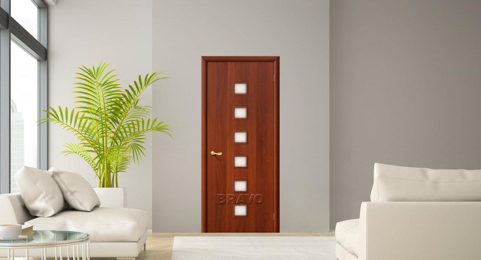 Ламинированная дверь в интерьере