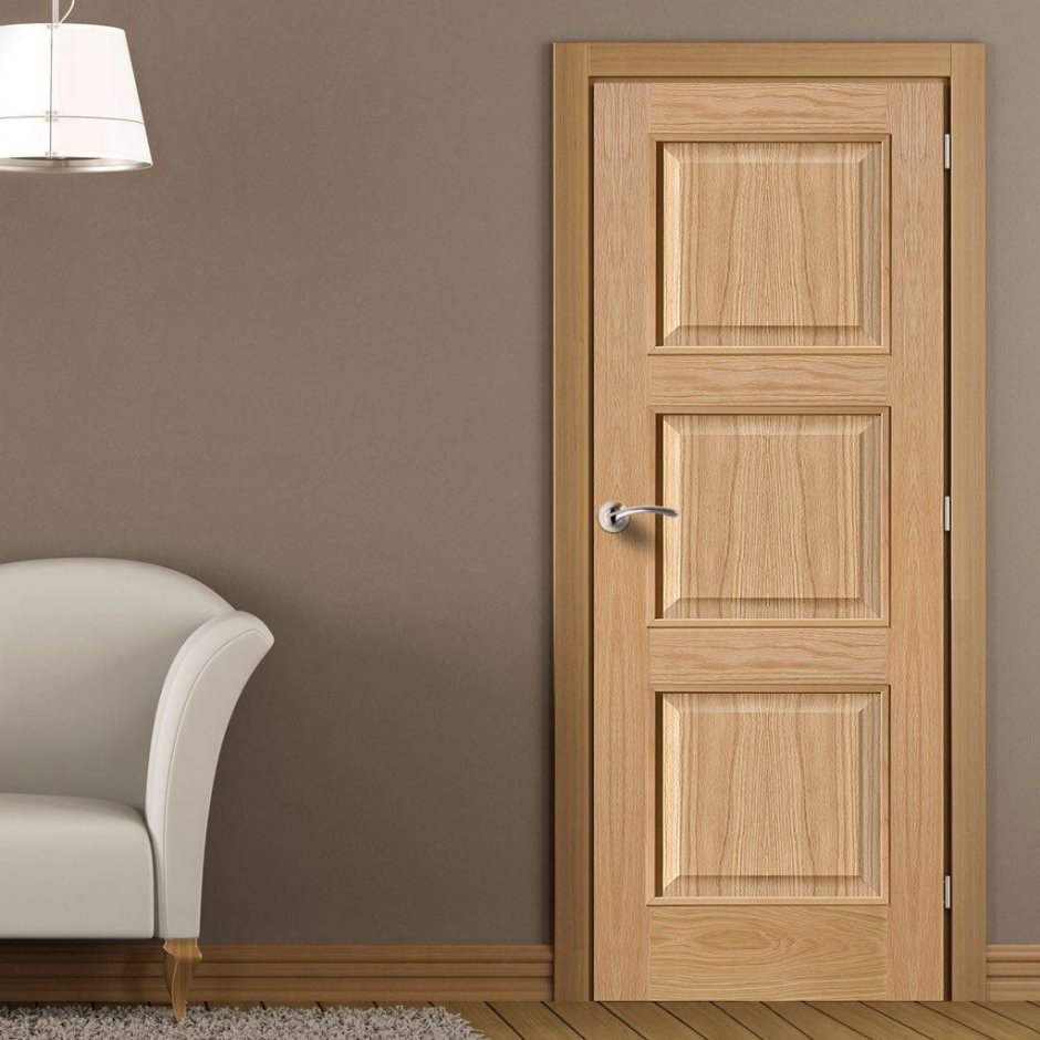 Двери цвета дуб в интерьере
