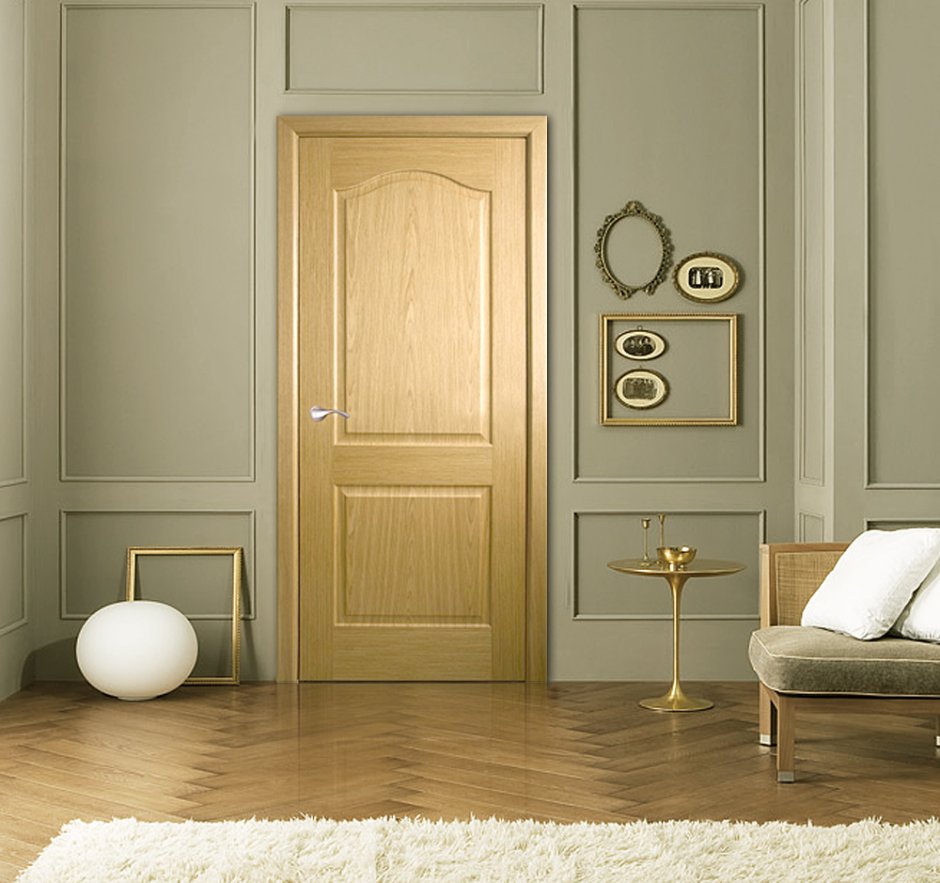 Межкомнатная дверь Капричеза, глухая, дуб