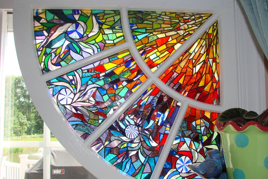 Витражное стекло в интерьере