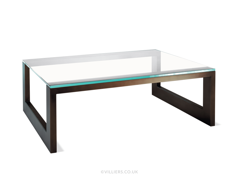 Журнальный столик из металла со стеклом