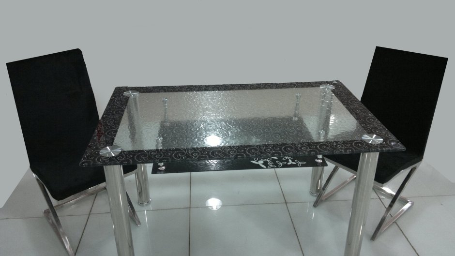 Стеклянный стол Osric 90 Black