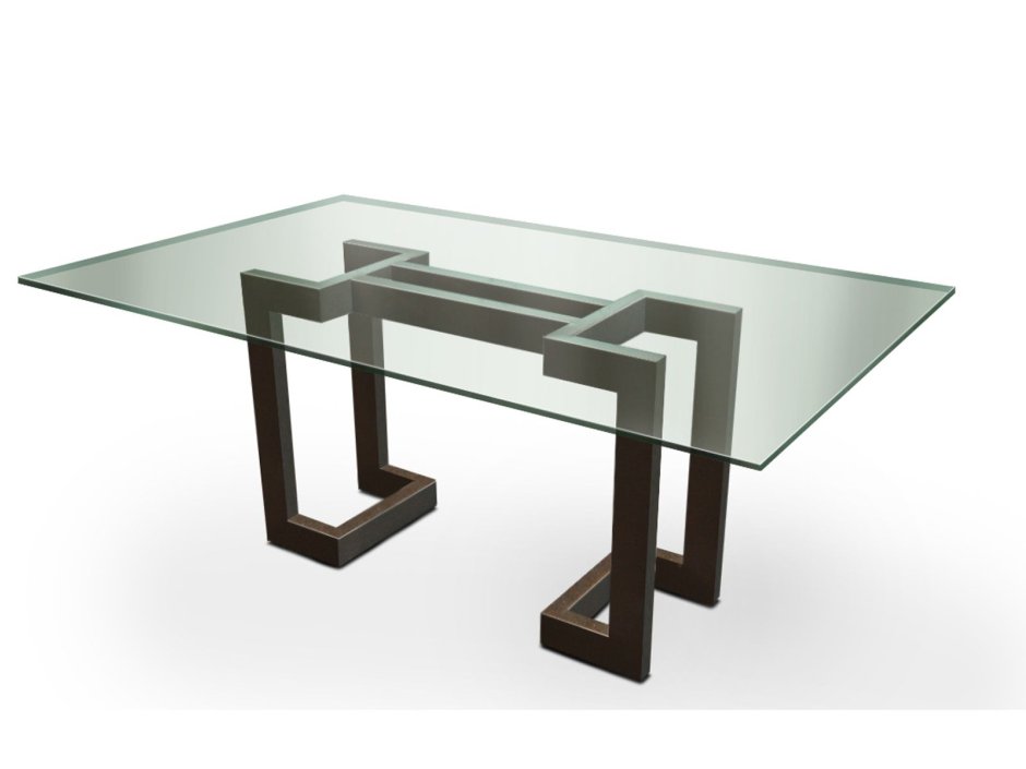 Стеклянный стол лофт