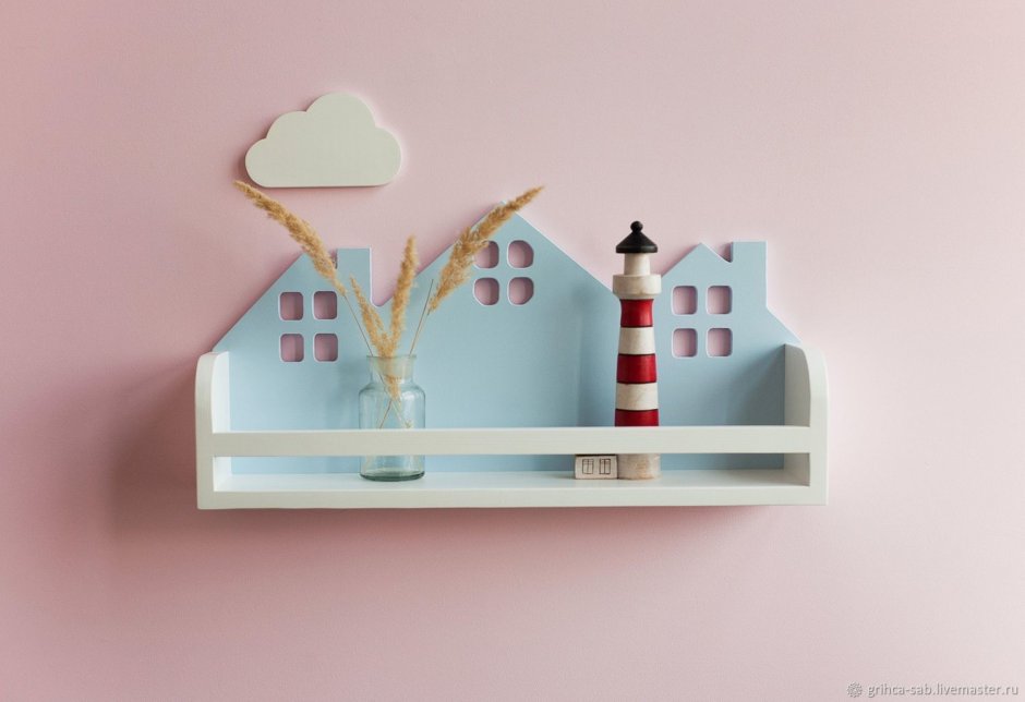 Полка настенная домик