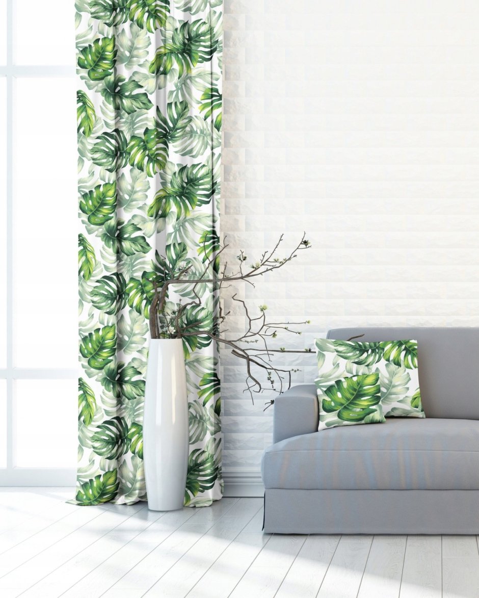 Шторы с листьями