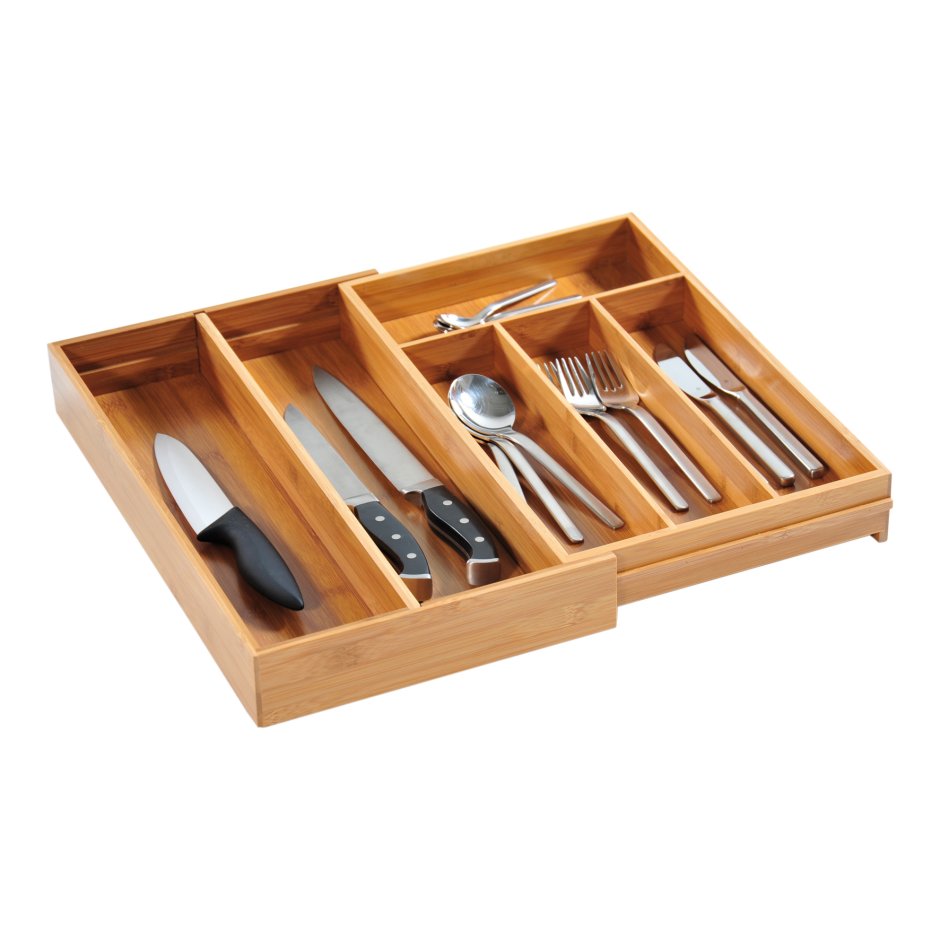 Лоток для столовых приборов kesper, раздвижной