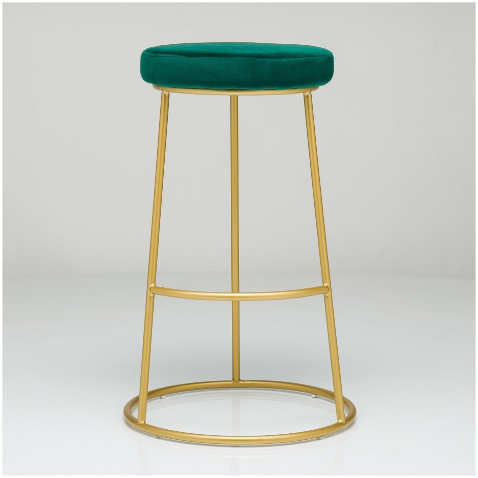 Барный стул Hudson зеленый велюр