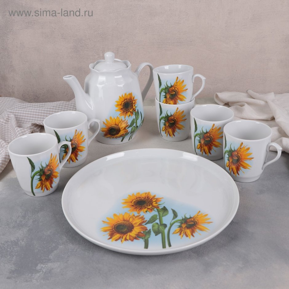 Набор для чая 8пр. Подсолнух 8с1434