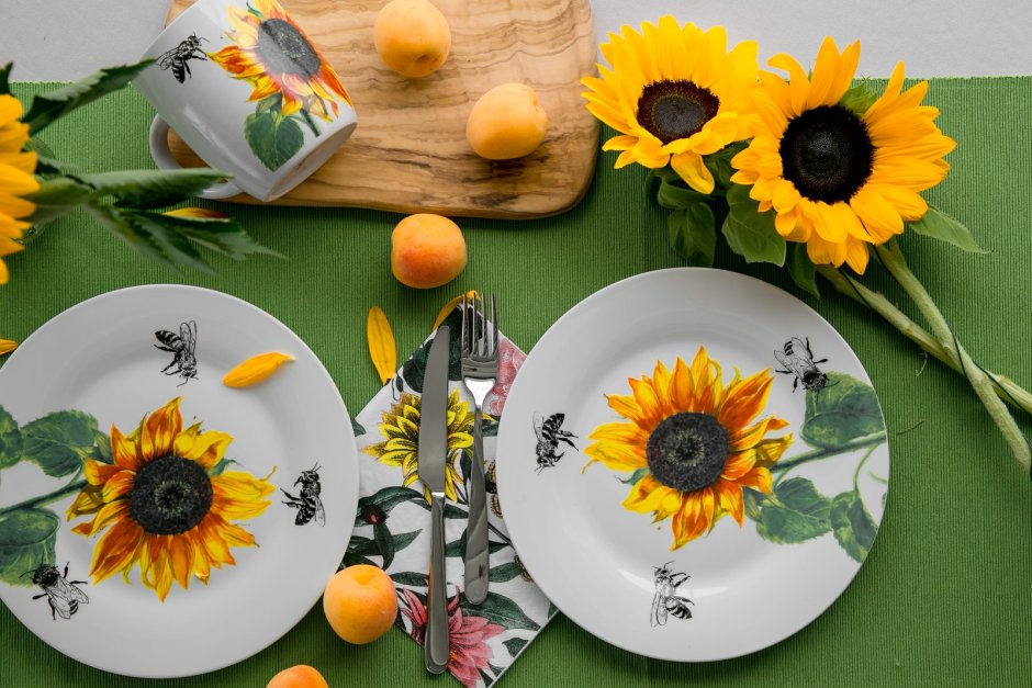 Тарелки с подсолнухами
