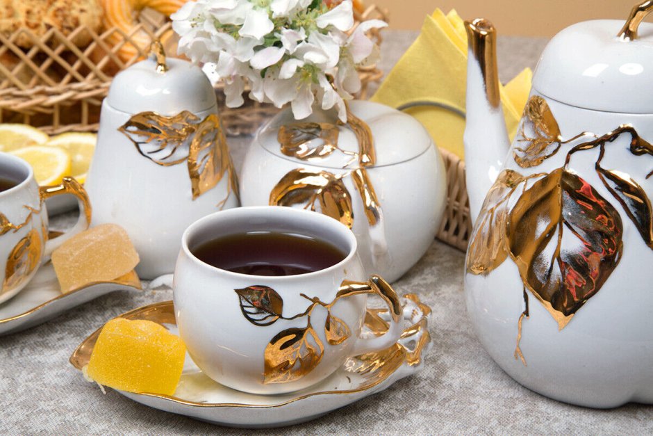 Дулевский чайный сервиз Яблоневый сад