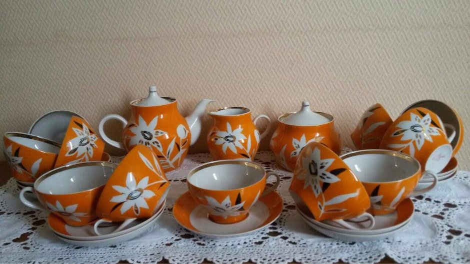Дулевский фарфоровый завод чайный сервиз Винтаж