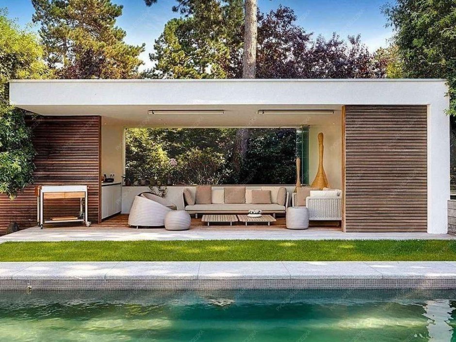 Беседка пергола патио мангальная