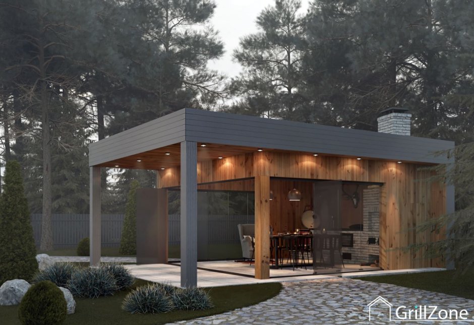 Современные беседки в скандинавском стиле