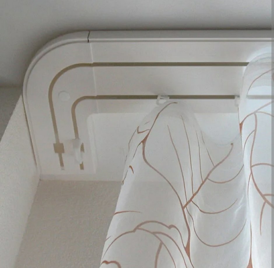 Карниз Галант Neo "Греция" с поворотом 3,0 белый глянец 3ряд