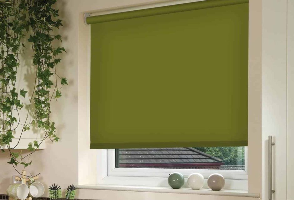 Римские шторы салатовый Эскар