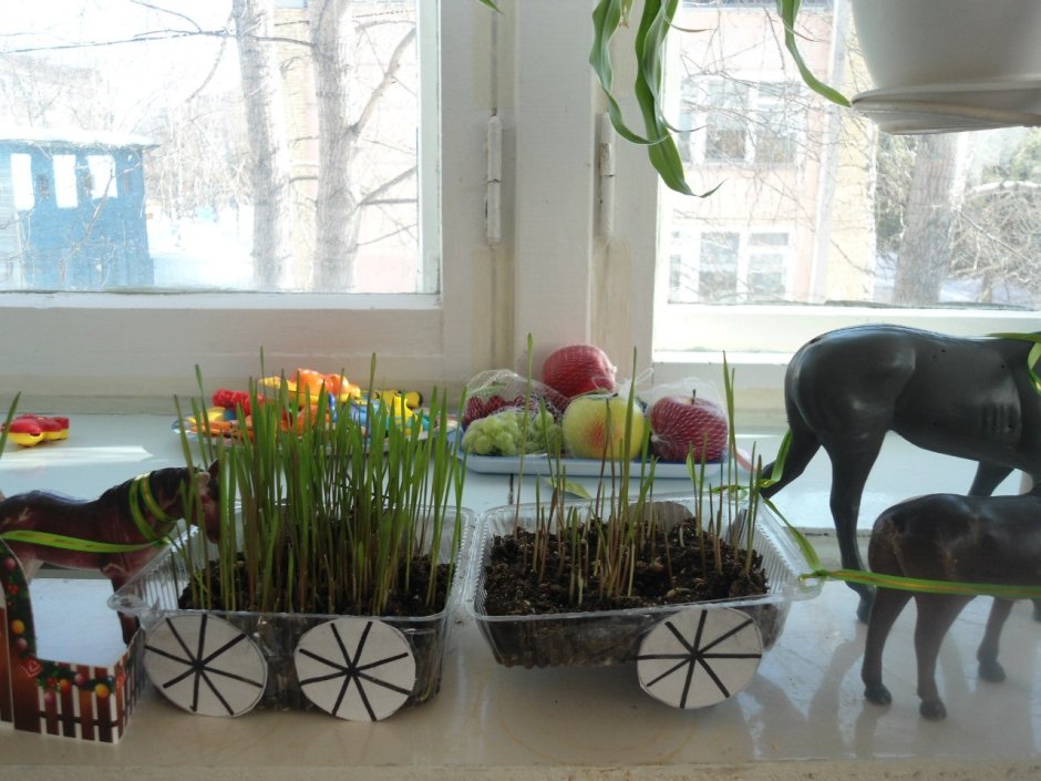 Заборчик для огорода на окне