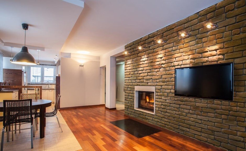 Клинкерный кирпич в интерьере