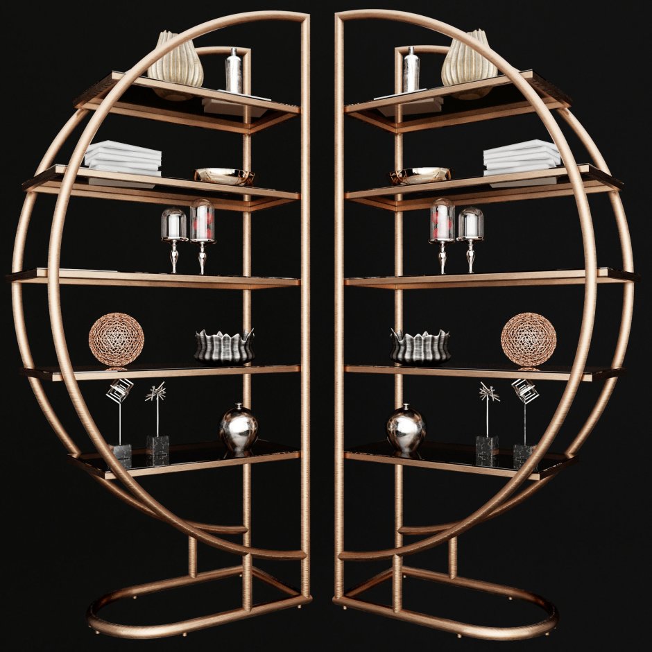 Полукруглый стеллаж