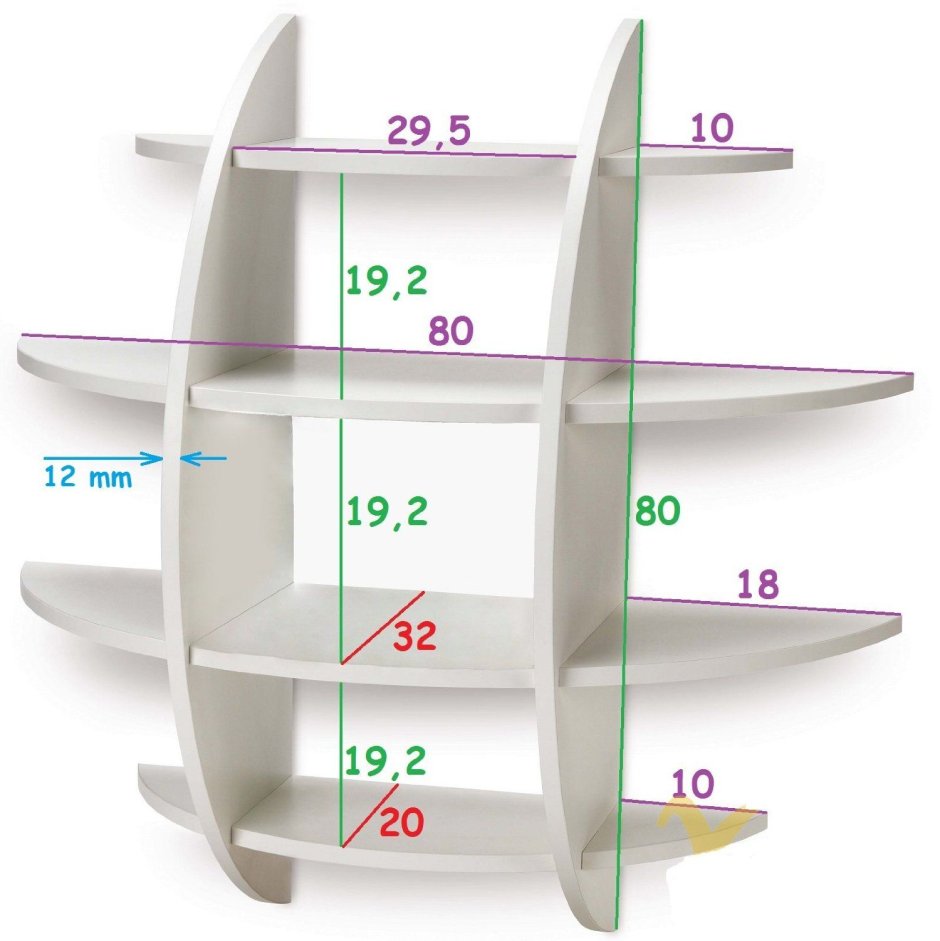 Полки угловые настенные