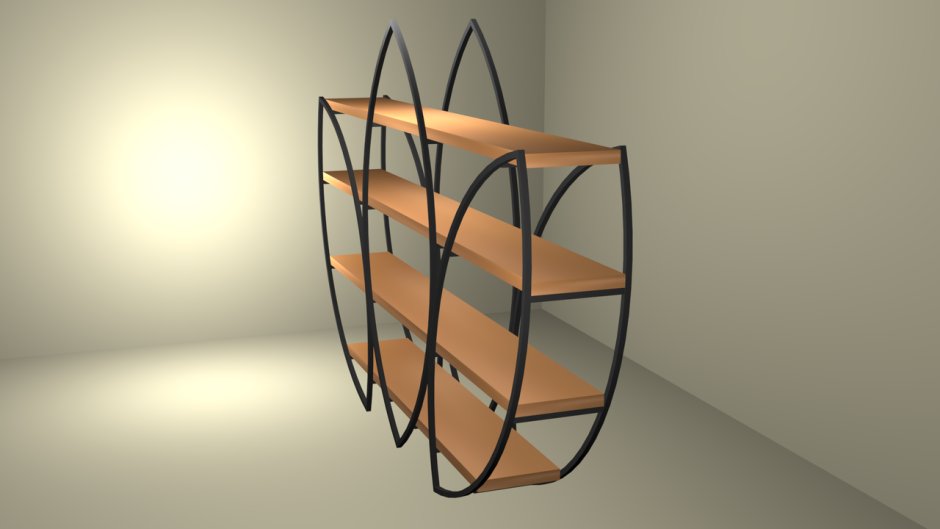 Полукруглый стеллаж