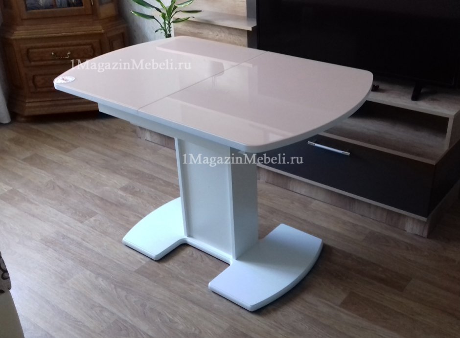 Стол Соло 1.45 раздвижной на одной ножке риал