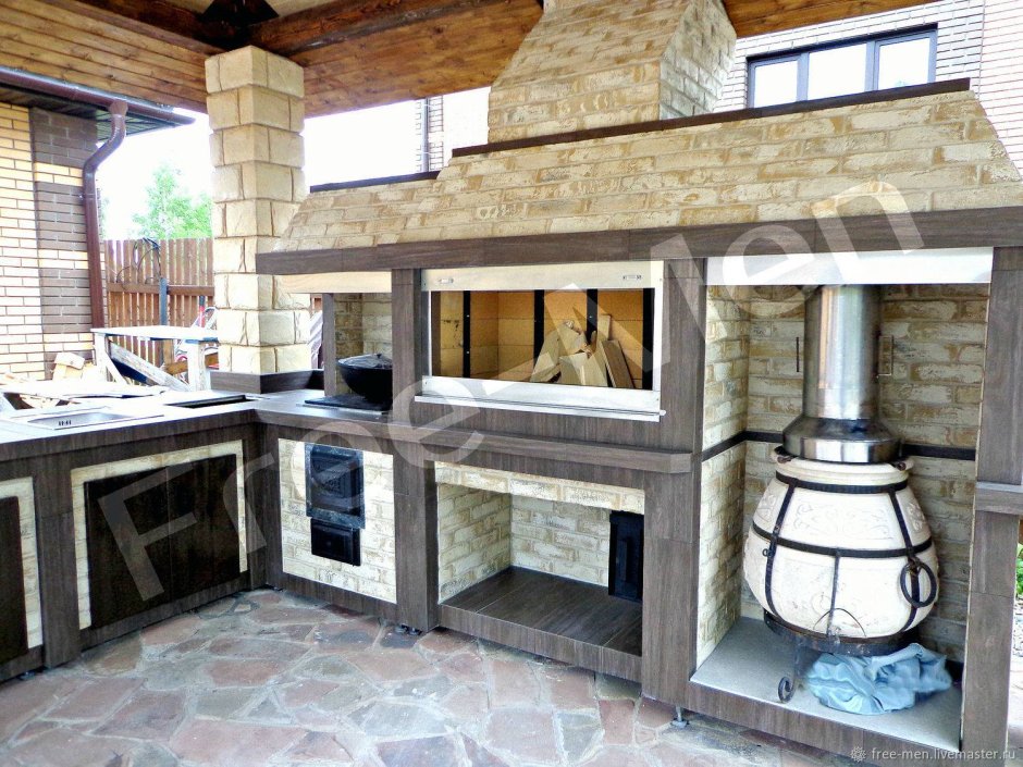 Барбекю пергола лофт