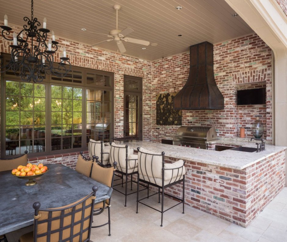 Патио барбекю и зоной беседка костра