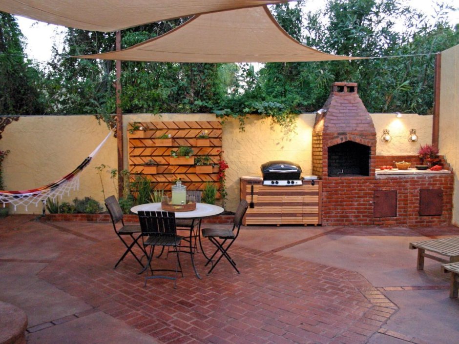 Беседки патио зона с мангалом