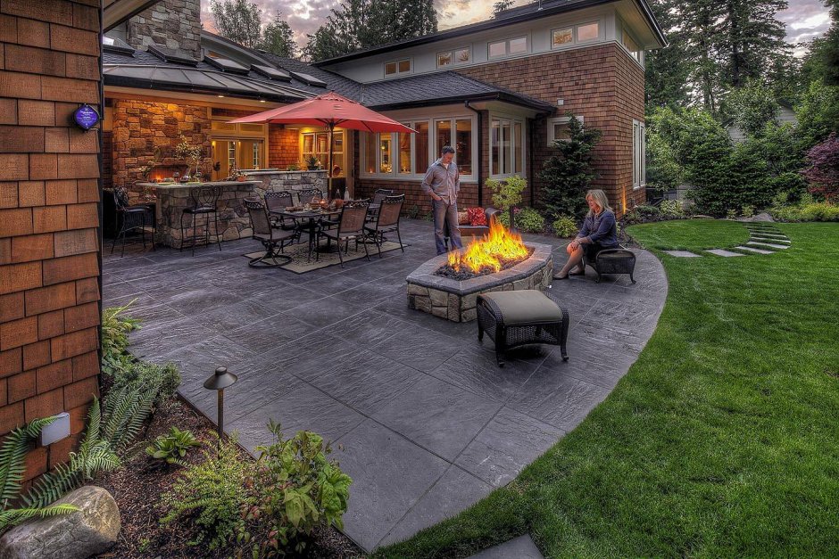 Летняя кухня из кирпича