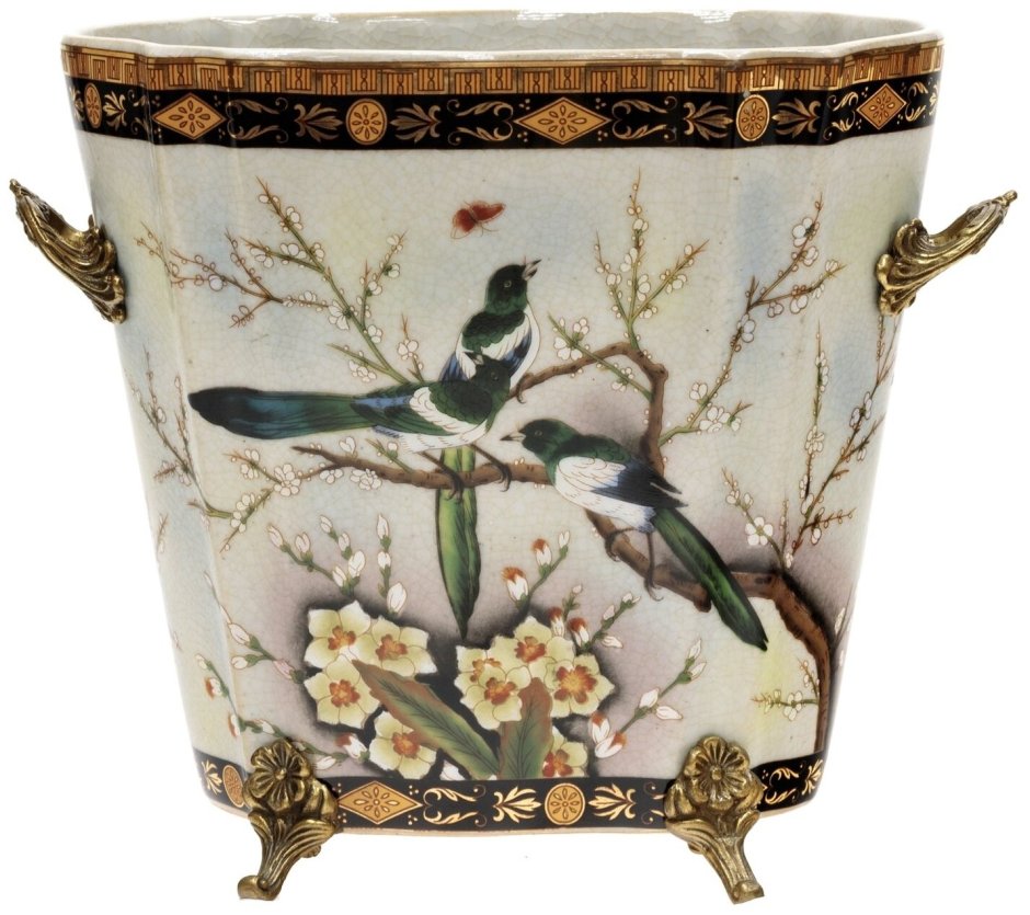 Фаянсовый горшок для цветов