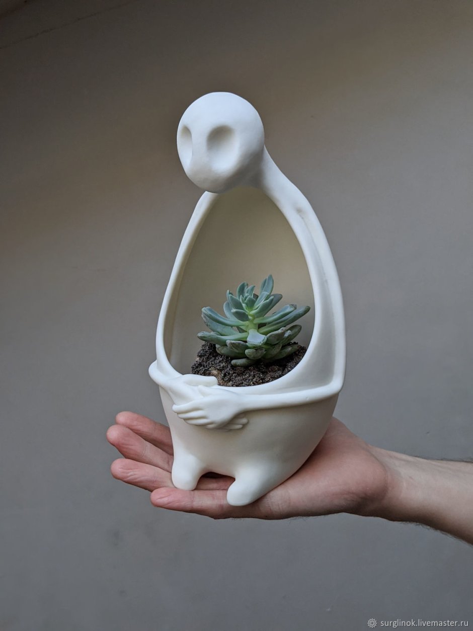 Кашпо фарфоровое