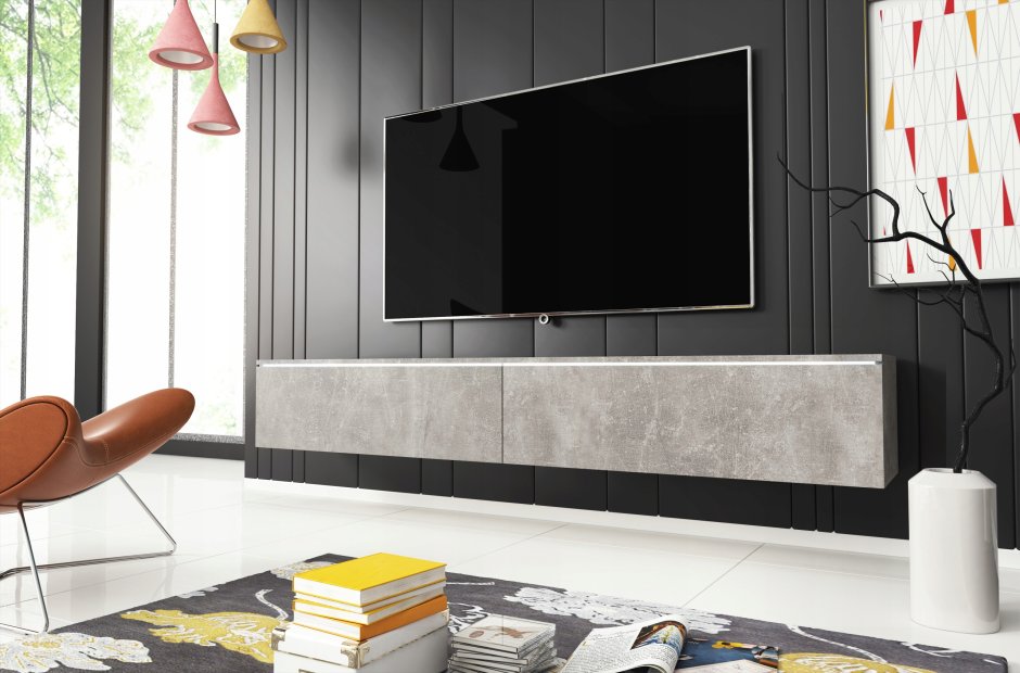 Тумба под ТВ подвесная Вилар 4