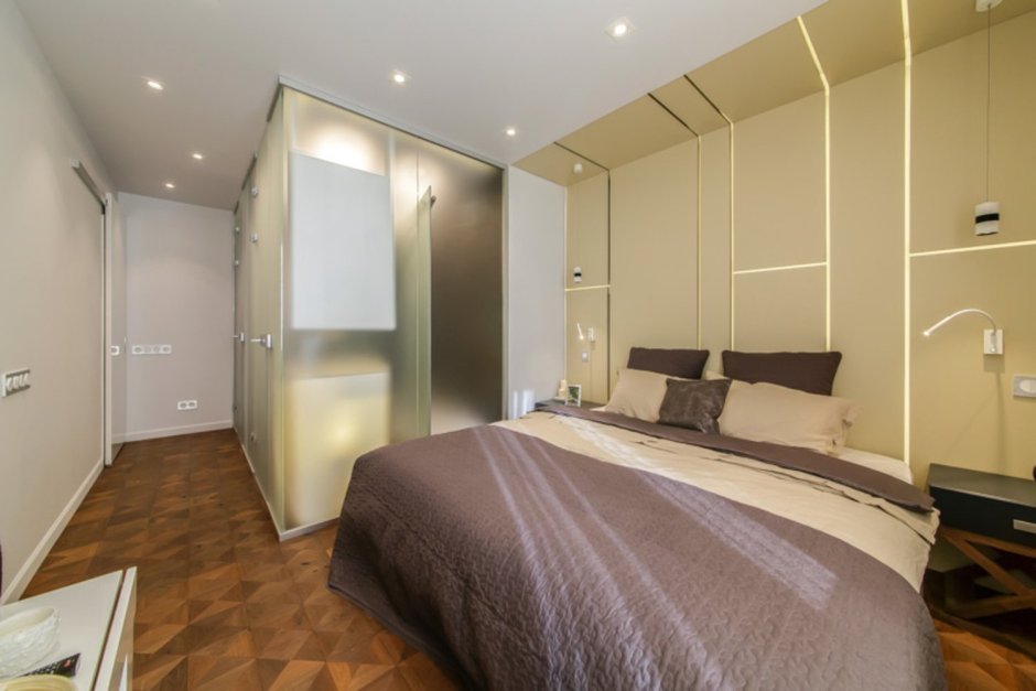 Спальня с гардеробной комнатой