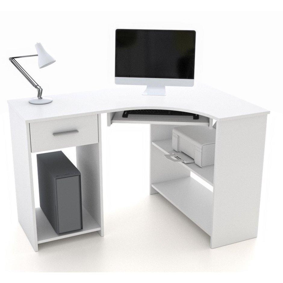 Стол компьютерный Homeoffice (белый, 1200х550х964 мм)